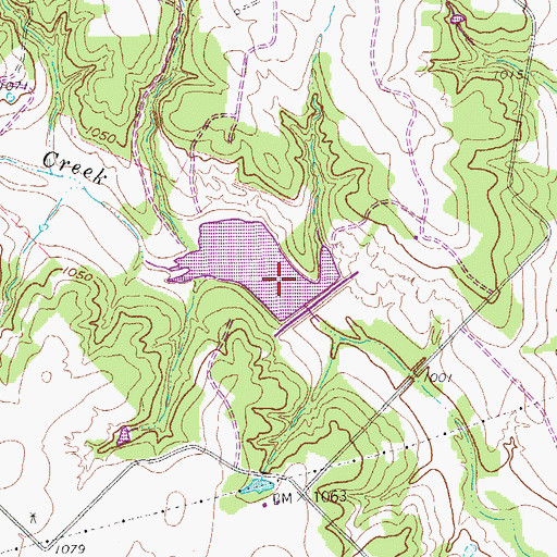 Topographic Map of Soil Conservation Service Site 1a Dam, TX