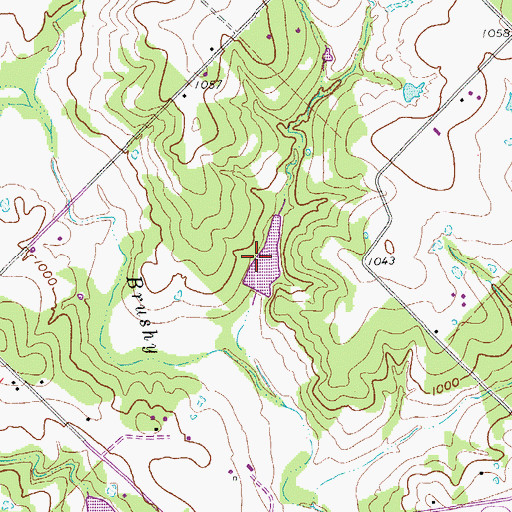 Topographic Map of Soil Conservation Service Site 18 Reservoir, TX