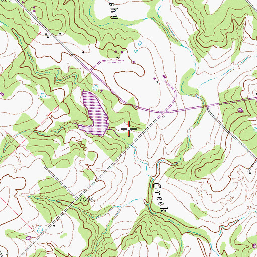 Topographic Map of Soil Conservation Service Site 20 Reservoir, TX