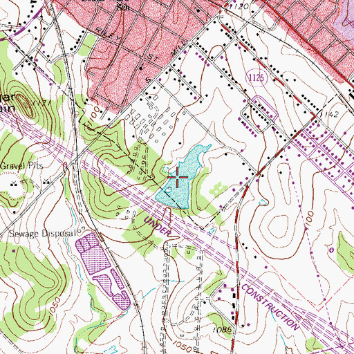Topographic Map of Mose Johnson Lake, TX