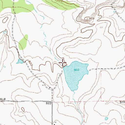 Topographic Map of C E Campbell Lake Dam, TX