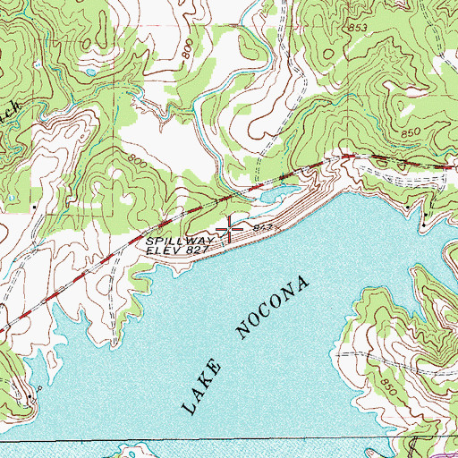 Topographic Map of Farmers Creek Dam, TX