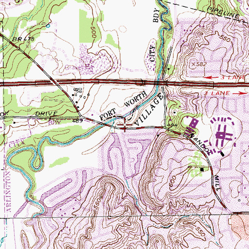 Topographic Map of Millbrook Addition Dam, TX