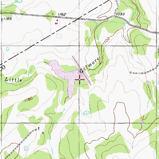 Topographic Map of Soil Conservation Service Site 28 Dam, TX