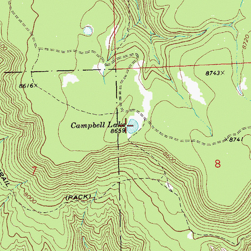 Topographic Map of Campbell Lake, CO