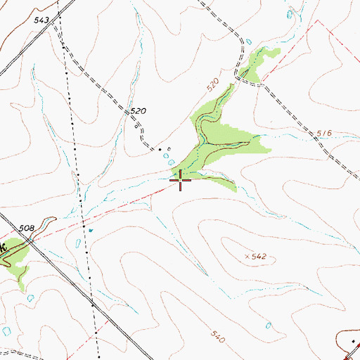 Topographic Map of Soil Conservation Service Site 13 Reservoir, TX