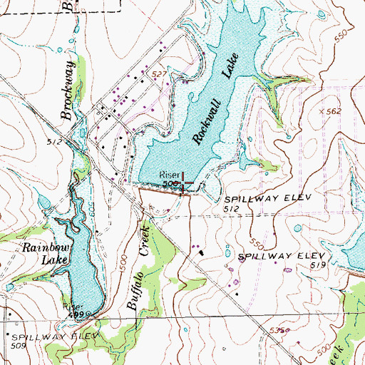 Topographic Map of Soil Conservation Service Site 5b Reservoir, TX