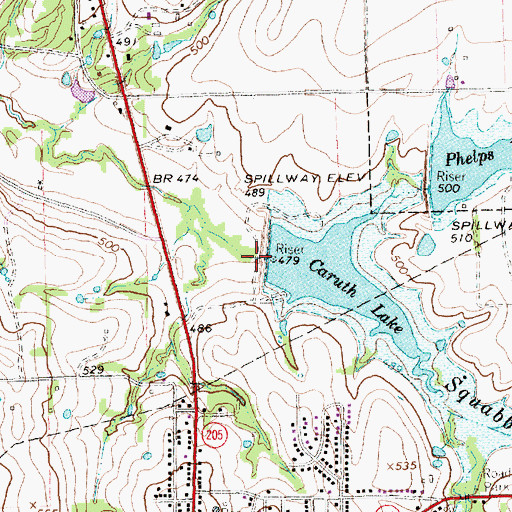 Topographic Map of Soil Conservation Service Site 4 Dam, TX