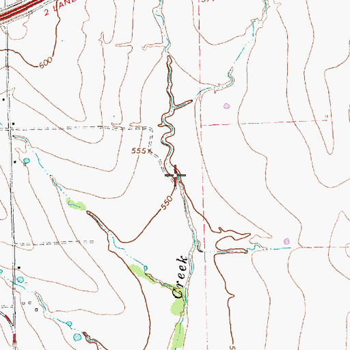 Topographic Map of Soil Conservation Service Site 1a Dam, TX
