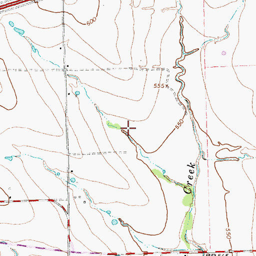 Topographic Map of Soil Conservation Service Site 1b Dam, TX