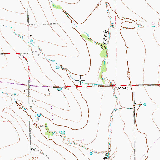 Topographic Map of Soil Conservation Service Site 2 Dam, TX