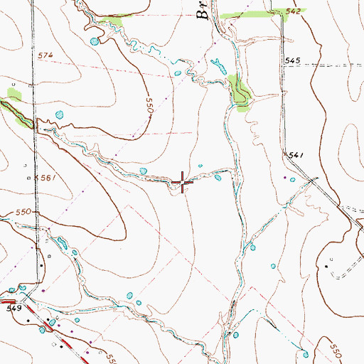 Topographic Map of Soil Conservation Service Site 5 Reservoir, TX