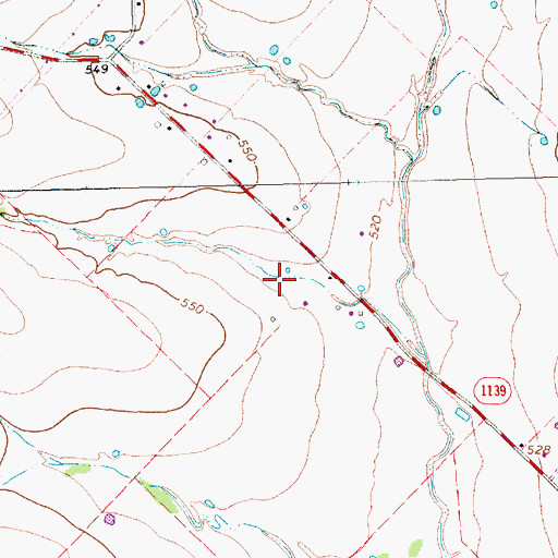 Topographic Map of Soil Conservation Service Site 7 Reservoir, TX