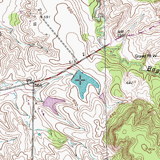 Topographic Map of Magic Valley Ranch Lake, TX