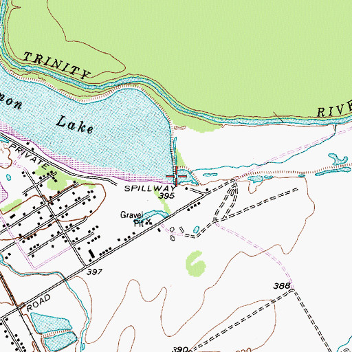 Topographic Map of Lemmon Lake Dam, TX