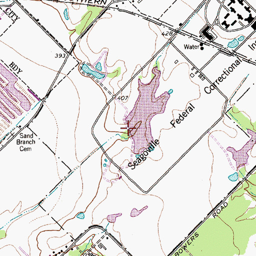 Topographic Map of Lake Number Nine Dam, TX