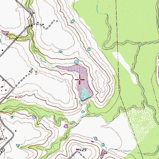 Topographic Map of Lawrence Lake, TX