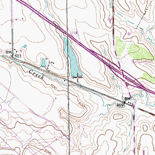 Topographic Map of Cabell Lake, TX