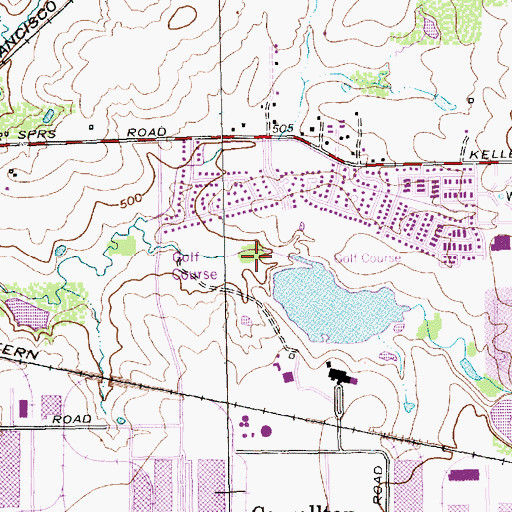 Topographic Map of Columbian Club Lake, TX