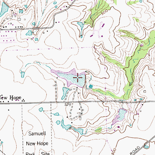 Topographic Map of Lupton Lake Dam, TX