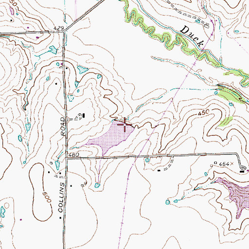 Topographic Map of Sampeck Lake Dam, TX