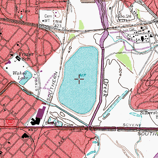 Topographic Map of Parkdale Storage Pond Dam, TX