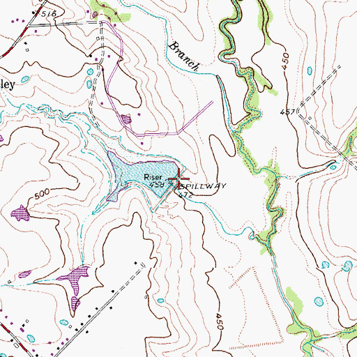 Topographic Map of Soil Conservation Service Site 11 Dam, TX