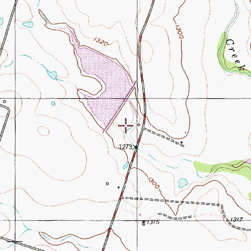 Topographic Map of Soil Conservation Service Site 19 Reservoir, TX