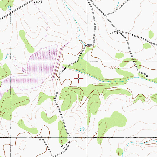 Topographic Map of Soil Conservation Service Site 27 Reservoir, TX