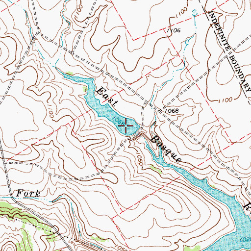 Topographic Map of Upper House Lake Dam, TX
