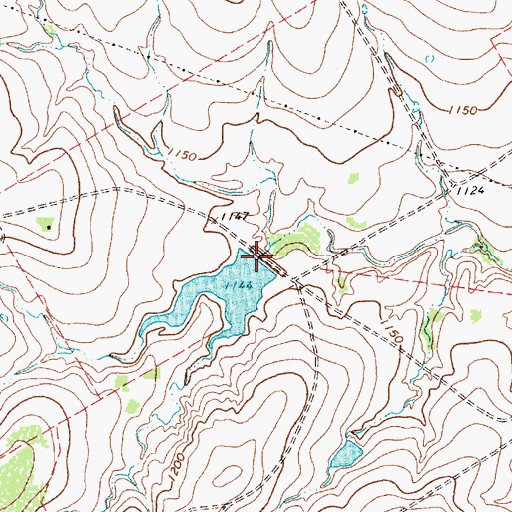 Topographic Map of El Colina Lake Dam, TX