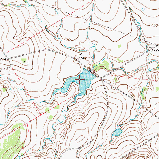 Topographic Map of El Colina Lake, TX