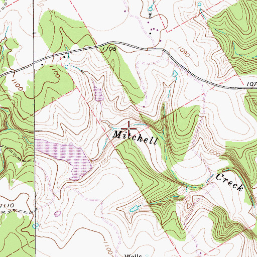 Topographic Map of Horseshoe Dam, TX