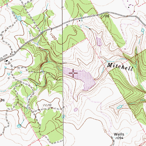 Topographic Map of Horseshoe Lake, TX