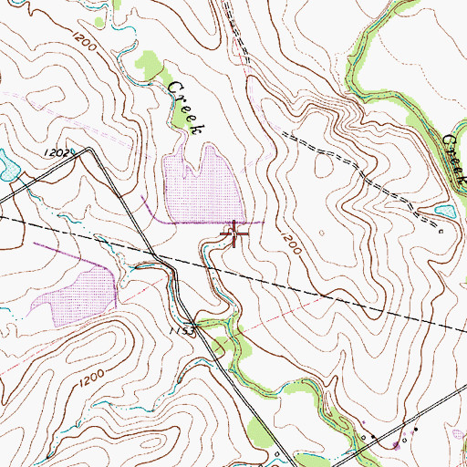 Topographic Map of Soil Conservation Service Site 21 Reservoir, TX