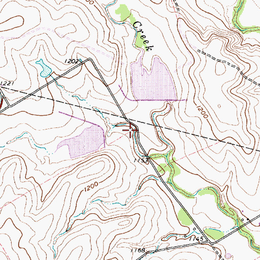 Topographic Map of Soil Conservation Service Site 20 Reservoir, TX
