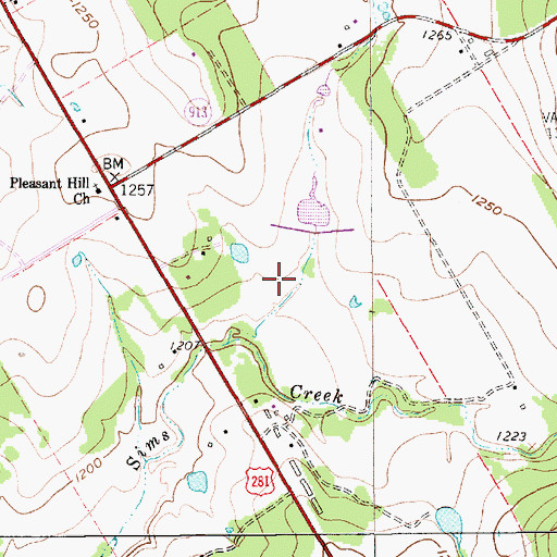 Topographic Map of Kyle Lake, TX