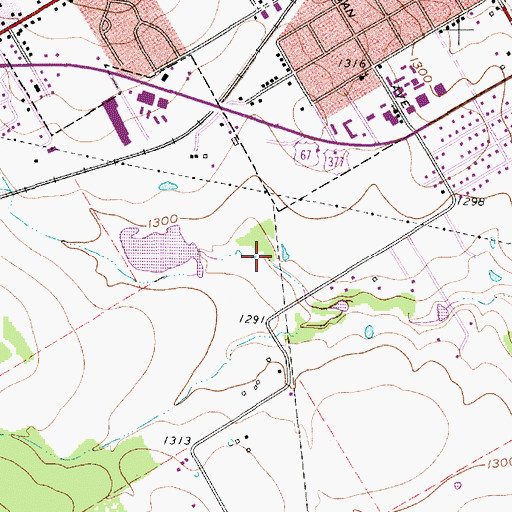 Topographic Map of Pittman Lake Dam, TX