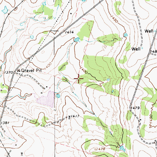 Topographic Map of Hopson Lake, TX
