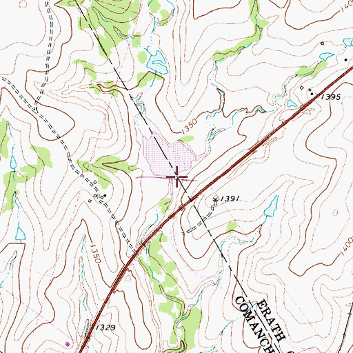 Topographic Map of Soil Conservation Service Site 25 Dam, TX