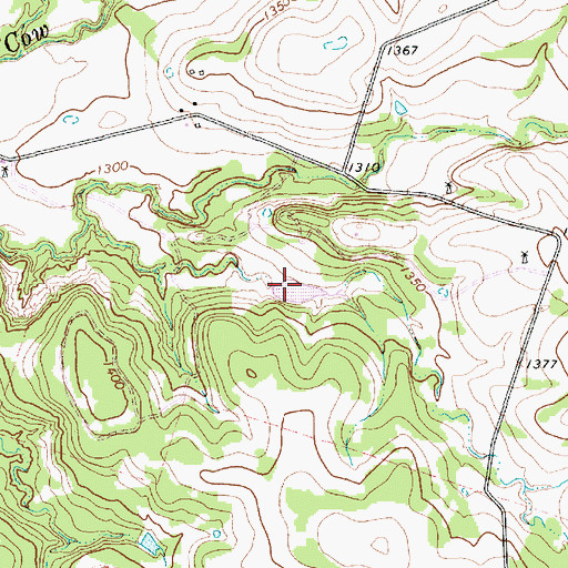 Topographic Map of Soil Conservation Service Site 12 Reservoir, TX
