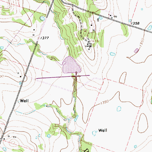Topographic Map of Soil Conservation Service Site 4 Dam, TX