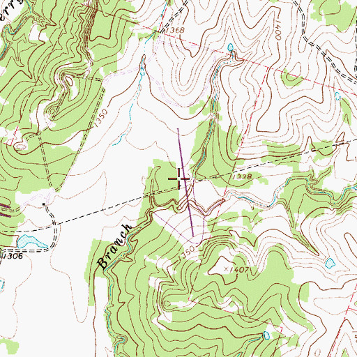 Topographic Map of Soil Conservation Service Site 8 Dam, TX