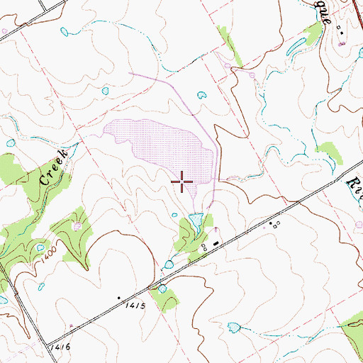 Topographic Map of Soil Conservation Service Site 2 Reservoir, TX