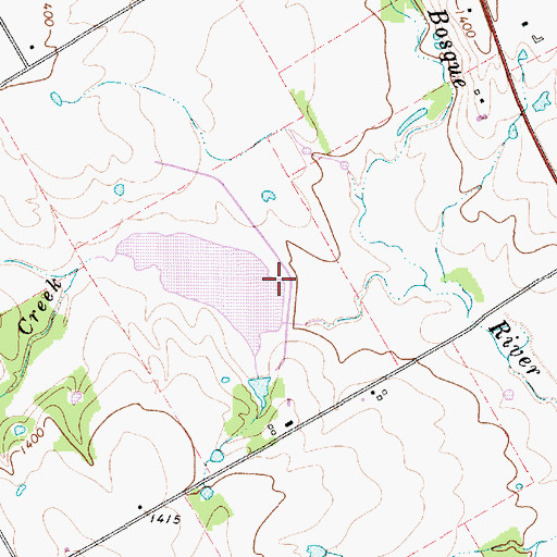 Topographic Map of Soil Conservation Service Site 3 Dam, TX