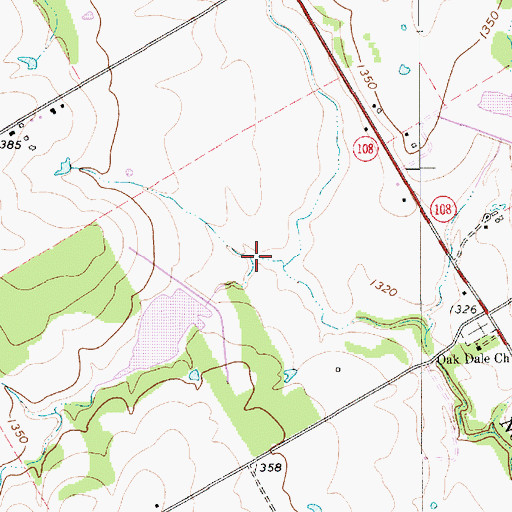 Topographic Map of Soil Conservation Service Site 4 Reservoir, TX