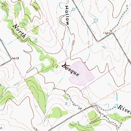 Topographic Map of Soil Conservation Service Site 9 Reservoir, TX