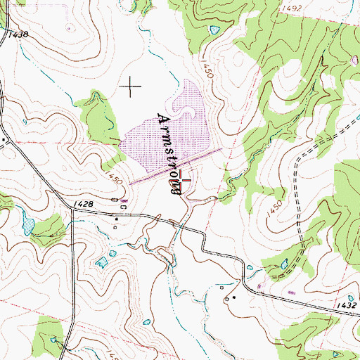 Topographic Map of Soil Conservation Service Site 1 Reservoir, TX