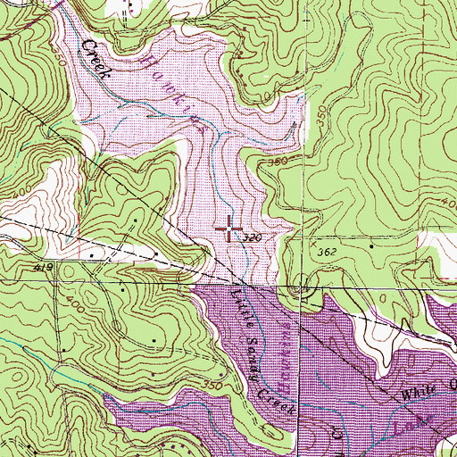 Topographic Map of Lake Hawkins, TX