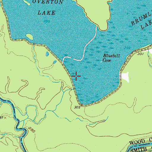 Topographic Map of Little Sandy Club Lake, TX